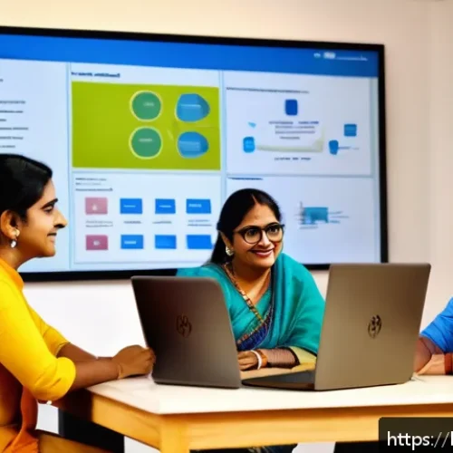 프로젝트 관리에서의 고객 경험 혁신 - A professional Bengali project management meeting scene, showing a diverse team of men and women dis...