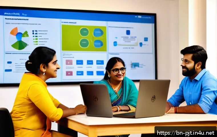 프로젝트 관리에서의 고객 경험 혁신 - A professional Bengali project management meeting scene, showing a diverse team of men and women dis...