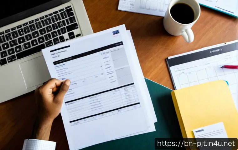 PM 이력서 작성 팁 - Photorealistic overhead view of a Bengali project manager organizing a polished resume layout on a c...